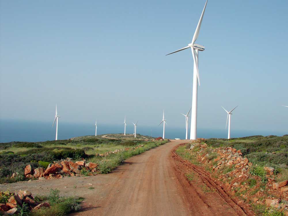 “AG. IOANNIS” WIND FARM, LASITHI AREA, CRETE ISLAND, GREECE