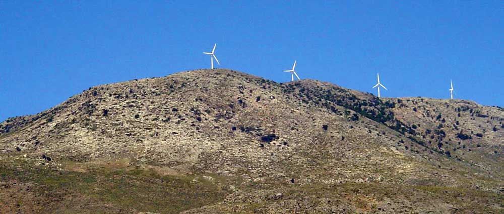 WIND FARM AT “VOSKERO” AREA, HERAKLIO PREFECTURE, CRETE ISLAND, GREECE